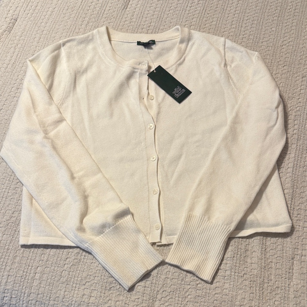 Wild Fable Women's Cream Cardigan Sweater